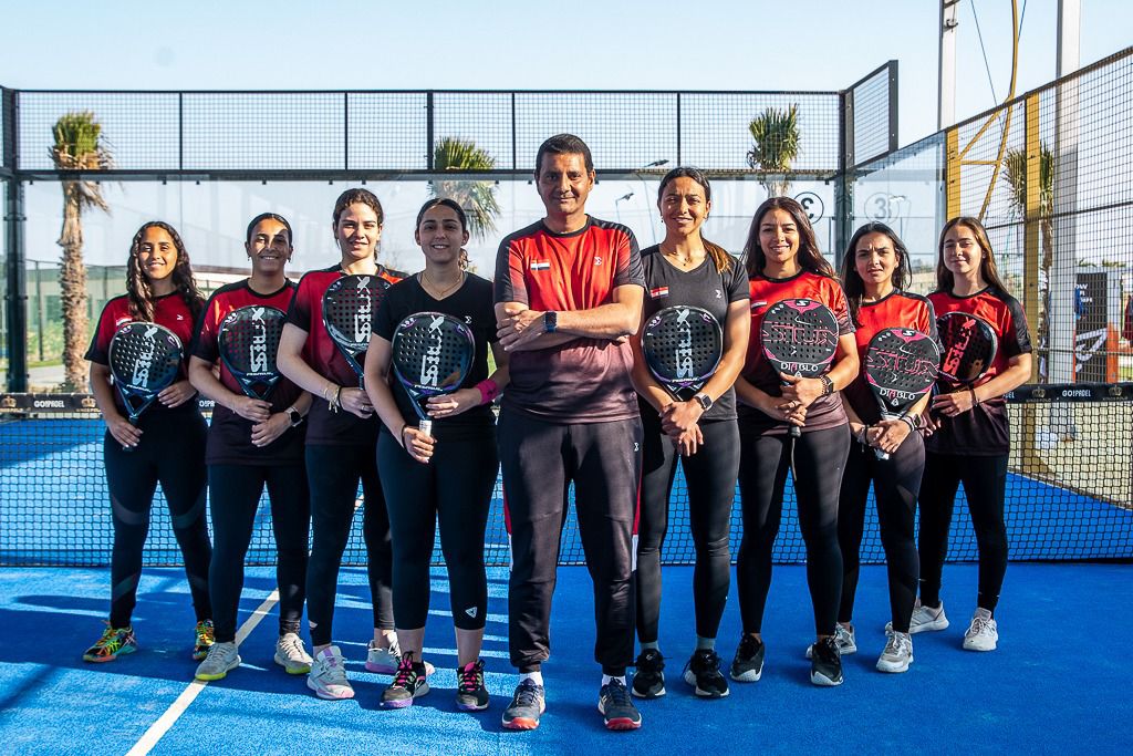 Egyptian padel squad winning the “Africa Padel Cup for clubs